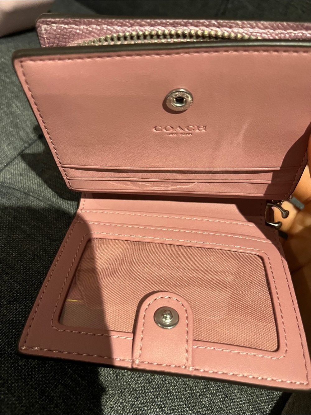 Coach Pink Signature Zip Around Wallet - Picture 6 of 6